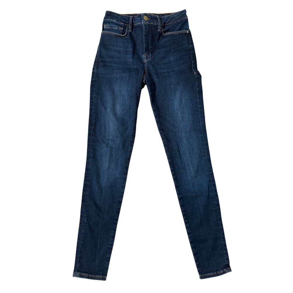 Frame Le One High Rise Skinny Jeans Kodak Dark Wash Cotton Frame 1  US 23-28